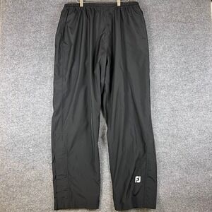 FootJoy DryJoys Pants Mens XL Black Waterproof Golf Ankle Zip Windbreaker